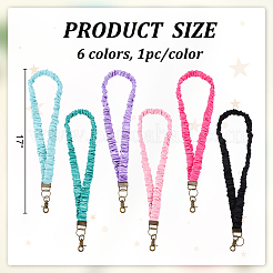 6Pcs 6 Styles Polyester/Cloth Mobile Straps&nbsp;HJEW-WR0001-19