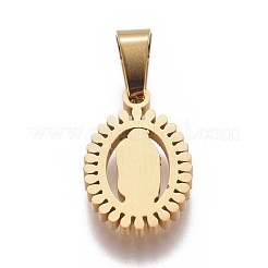 304 Stainless Steel Lady of Guadalupe Pendants&nbsp;STAS-F223-21G-A