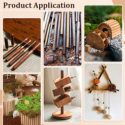 8Pcs 5 Styles DIY Craft Wood Round Sticks&nbsp;DIY-BC0016-86B