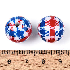 Printed Opaque Acrylic Beads&nbsp;MACR-T048-06A