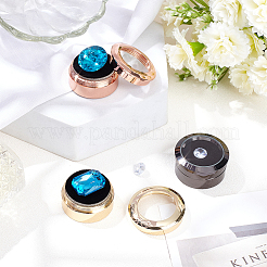 3Pcs 3 Colors Alloy & Stainless Steel Loose Diamond Boxes&nbsp;CON-FG0001-07