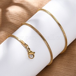 304 Stainless Steel Square Snake Chain Necklaces&nbsp;LS-STAS-G244-83B-G