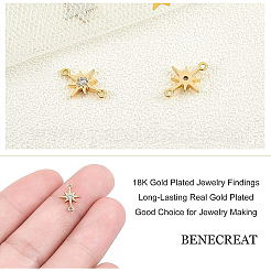 Brass Micro Pave Cubic Zirconia Links&nbsp;ZIRC-BC0001-01