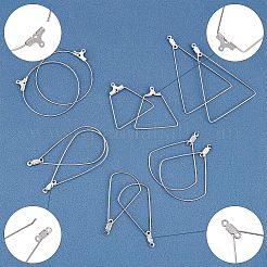 304 Stainless Steel Wire Pendants&nbsp;STAS-UN0002-74P