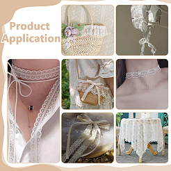 10M 5 Styles Hollow Cotton Lace Flower Ribbons&nbsp;OCOR-UN0001-14