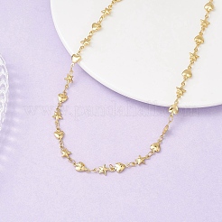 304 Stainless Steel Heart Star Link Chain Necklaces&nbsp;NJEW-JN05618