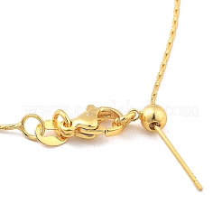 Adjustable Slider Brass Boston Link Chain Necklaces for Men Women&nbsp;NJEW-G160-12G
