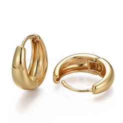 Brass Huggie Hoop Earrings&nbsp;EJEW-F260-02G
