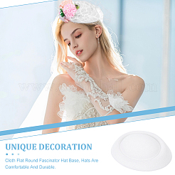 6Pcs 6 Colors Cloth Flat Round Fascinator Hat Base for Millinery&nbsp;AJEW-NB0005-57