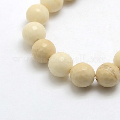Natural Gemstone Petrified Wood Round Beads Strands&nbsp;G-O021-4mm-12