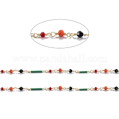 Brass Handmade Beaded Chains&nbsp;CHC-M021-19LG