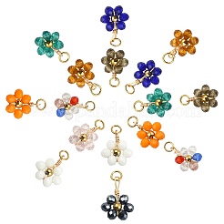 27Pcs 9 Colors Glass Pendants&nbsp;GLAA-CJ0001-83