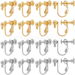 28Pcs 2 Colors 316 Stainless Steel Clip-on Earring Findings&nbsp;EJEW-BBC0001-84