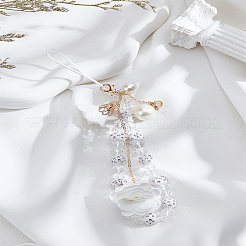 1Pc Crystal Flower Charm Moblie Straps&nbsp;AJEW-LP0001-13