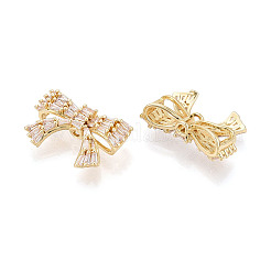Brass Micro Pave Cubic Zirconia Beads&nbsp;KK-N276-11G