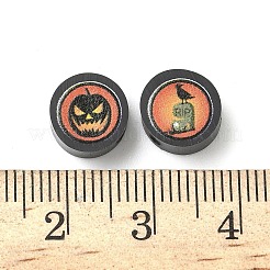 Halloween Printed Handmade Polymer Clay Beads&nbsp;CLAY-I016-05C
