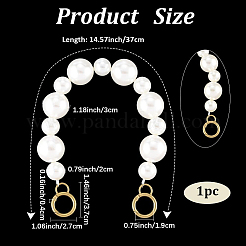 Round ABS Plastic Imitation Pearl Beaded Bag Handles&nbsp;FIND-WH20041-002