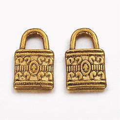 Tibetan Style Alloy Padlock Charms&nbsp;X-GLF0090Y