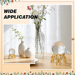 Butterfly Alloy Crystal Ball Display Bases&nbsp;ODIS-WH0099-247G