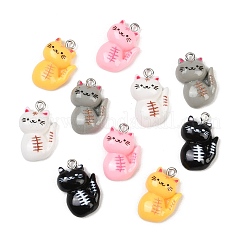 10Pcs 5 Colors Opaque Resin Pendants&nbsp;RESI-L051-02P