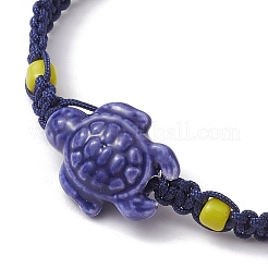 Porcelain Tortoise Braided Bead Bracelets&nbsp;BJEW-JB10058-01