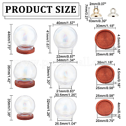 6 Sets 3 Style Glass Dome Cover&nbsp;ODIS-DR0001-02