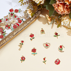 40Pcs 10 Styles Alloy Enamel Pendants&nbsp;ENAM-ME0001-59