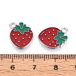 Fruit Alloy Enamel Charms&nbsp;PALLOY-S058-01P-03
