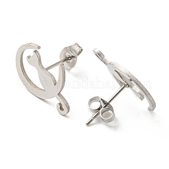 Tarnish Resistant 304 Stainless Steel Stud Earrings for Women&nbsp;EJEW-F320-03P