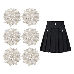 6Pcs Alloy Rhinestone Shank Buttons&nbsp;BUTT-FG0001-72S
