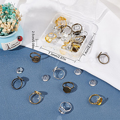 DIY Flat Round Adjustable Ring Making Kit&nbsp;DIY-SC0019-87