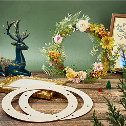 Unfinished Wood Wreath Frames&nbsp;DIY-WH0622-380