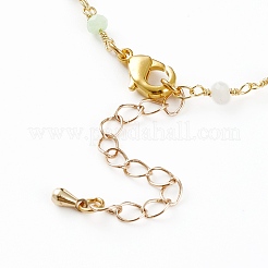 Faceted Glass Beaded Anklets&nbsp;AJEW-AN00379-01