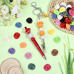 60Pcs 12 Colors Opaque Acrylic Beads&nbsp;OACR-PA0001-64