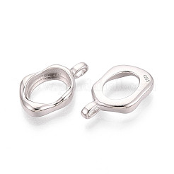 Irregular 925 Sterling Silver Blank Bezel Cup Pendant Cabochon Settings&nbsp;STER-T008-85P