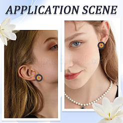 40Pcs Wooden Stud Earring Findings&nbsp;FIND-SC0012-24