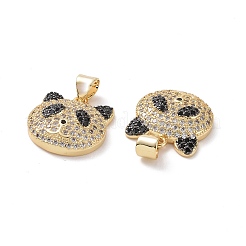 Brass Cubic Zirconia Pendants&nbsp;KK-G453-10G