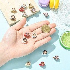 15Pcs 5 Colors Baking Paint Alloy Pendants&nbsp;FIND-CJ0005-89