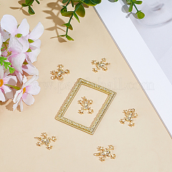 6Pcs Rack Plating Brass Micro Pave Cubic Zirconia Pendants&nbsp;KK-DR0001-51