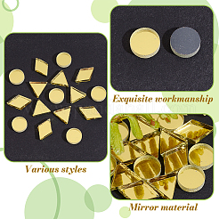 180Pcs 4 Styles Glass Cabochons&nbsp;GGLA-PH0001-58