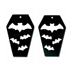 DIY Coffin with Bat Pendant Silhouette Silicone Molds&nbsp;DIY-I099-16