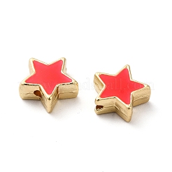 Rack Plating Alloy Enamel Beads&nbsp;ENAM-F146-19G-04