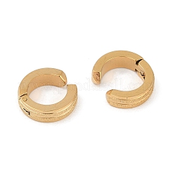 Ion Plating(IP) Lightning sand 304 Stainless Steel Clip-on Earrings &nbsp;EJEW-M001-08G