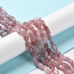 Natural Madagascar Rose Quartz Beads Strands&nbsp;G-P497-01A-02