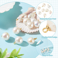 10Pcs Natural Baroque Pearl Keshi Pearl Pendants&nbsp;PALLOY-TA00377
