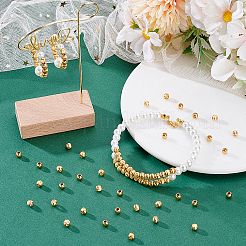 120Pcs Textured Brass Beads&nbsp;KK-PH0011-78