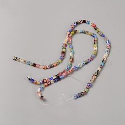 Handmade Millefiori Glass Beads Strands&nbsp;GGLA-WH0035-03