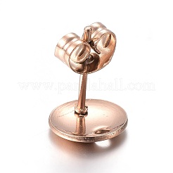 Ion Plating(IP) Stainless Steel Stud Earring Findings&nbsp;STAS-L211-06B-RG