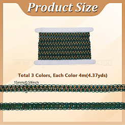 3 Colors Polyester Braided Lace Trim Ribbon for Curtain Sofa Decoration&nbsp;OCOR-GA0002-46