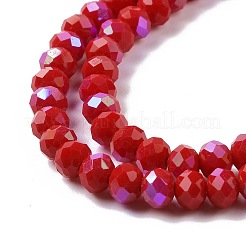 Electroplate Opaque Solid Color Glass Beads Strands&nbsp;EGLA-A034-P4mm-L04